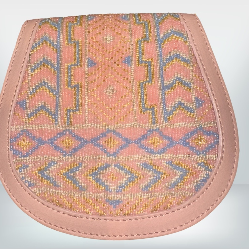 Donald Pliner Italy Hand Beaded Cross Body Bag
